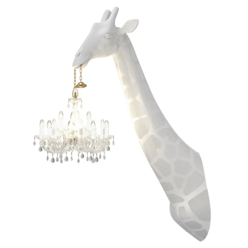 Бра белый жираф White Giraffe Wall Lamp Sconce Chandalier Белый в Ижевске | Loft Concept 