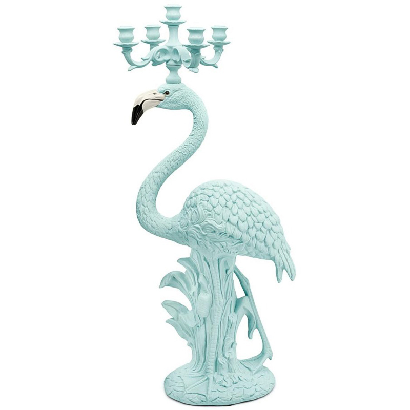 Подсвечник Candleholder Flamingo Bisc. Azure Matt Бирюзовый в Ижевске | Loft Concept 