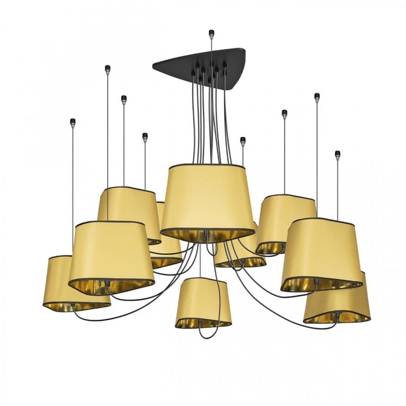 Люстра Designheure Lighting Gold 10 плафонов Золотой Черный в Ижевске | Loft Concept 