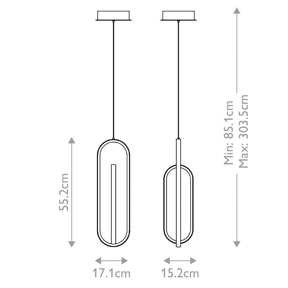 Подвесной светильник золотого цвета с двумя вытянутыми овальными рамками в форме скрепки Eurofase в Ижевске