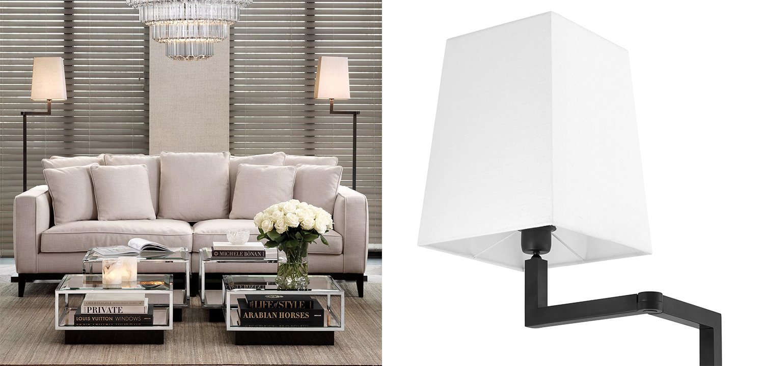 Торшер Eichholtz Floor Lamp Cambell Brass - фото