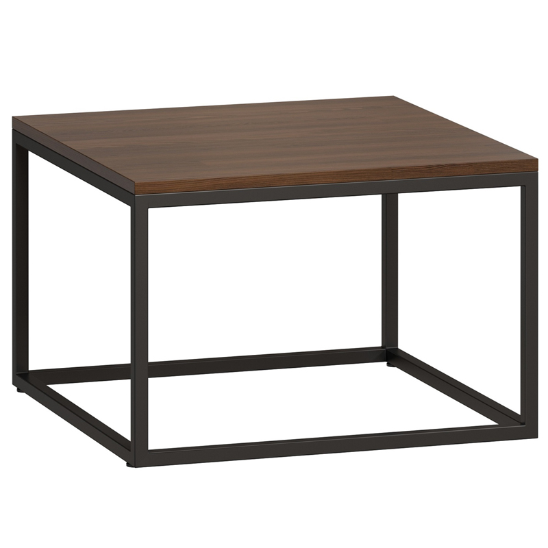 Кофейный стол Industrial Oak Philomel Coffee Table square Коричневый Черный в Ижевске | Loft Concept 