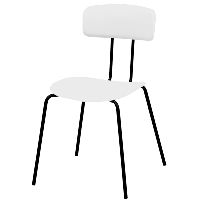 Стул Tyler Loft Stool White Белый Черный в Ижевске | Loft Concept 