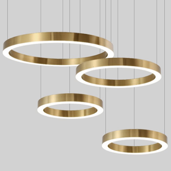 Люстра Light Ring Horizontal  Глянцевое золото Латунь в Ижевске | Loft Concept 