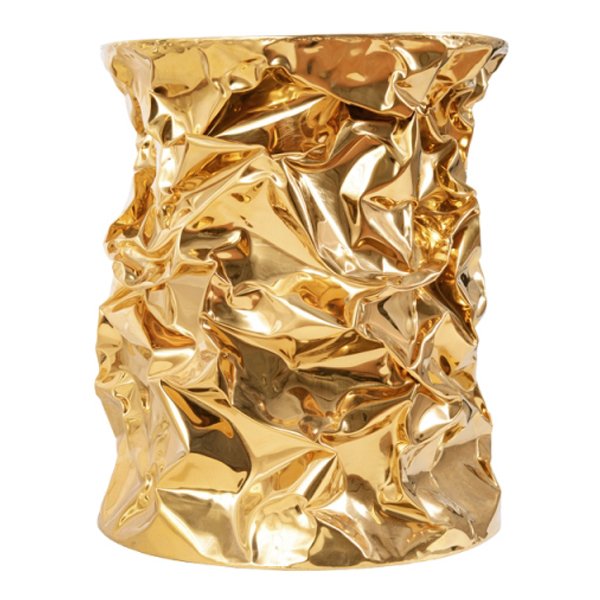 Приставной столик Stool Gold Crumpled Paper  в Ижевске | Loft Concept 