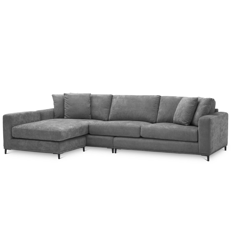 Диван Eichholtz Sofa Feraud Lounge grey Серый Черный в Ижевске | Loft Concept 