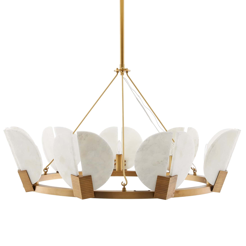 Люстра Arteriors SIERRA CHANDELIER GOLD Золотой Белый в Ижевске | Loft Concept 