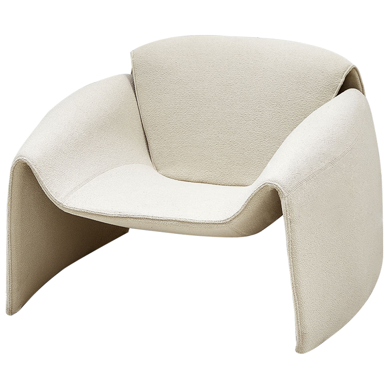 Кресло бежевое в стиле минимализм Chani Beige Armchair Бежевый в Ижевске | Loft Concept 