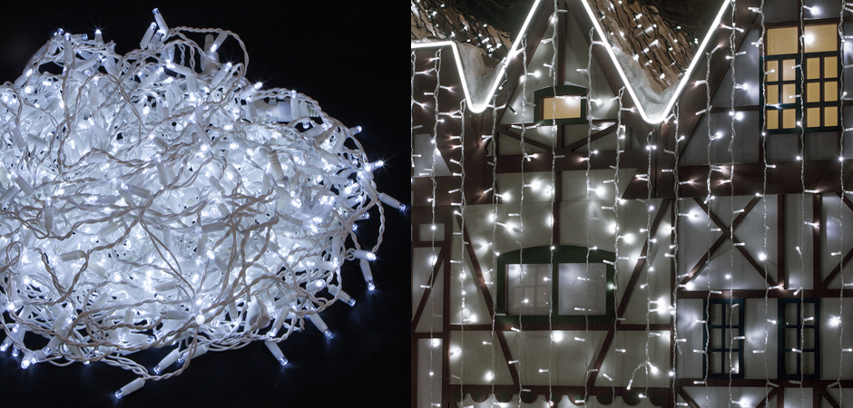 Гирлянда-Занавес с Белым светом - Loft-Concept в Ижевске