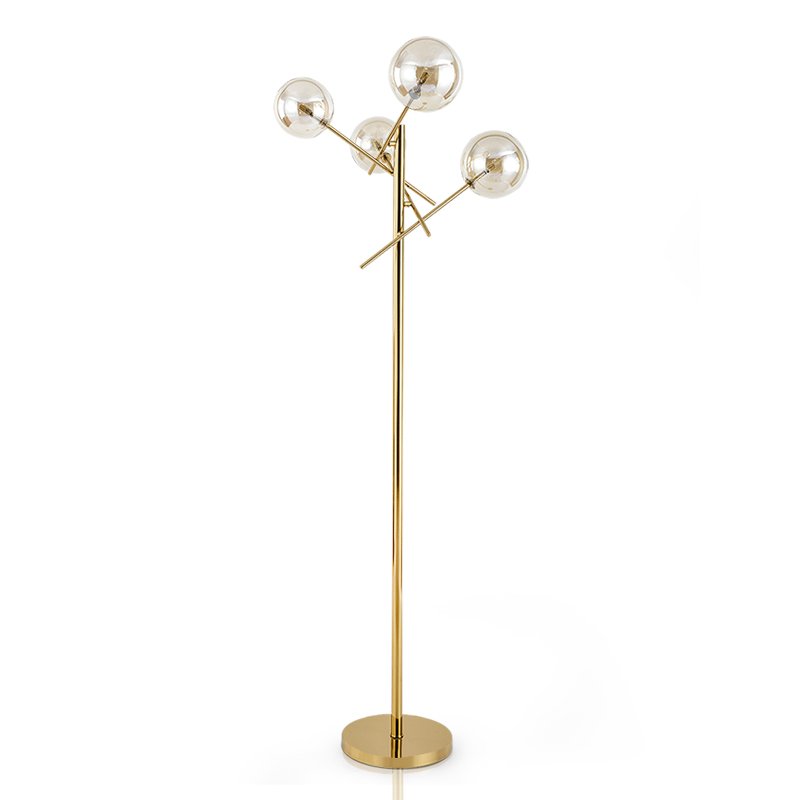 Торшер Gallotti & Radice Bolle floor lamp Золотой Дымчатый (Smoke) в Ижевске | Loft Concept 