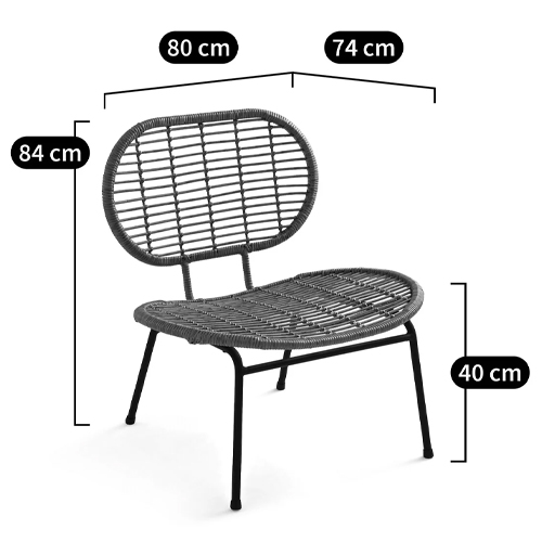 Садовое кресло из искусственного ротанга Mills Rattan Wicker Chair в Ижевске