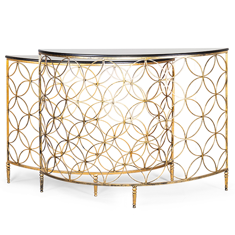 Комплект консолей Gold Lace Console Золотой в Ижевске | Loft Concept 