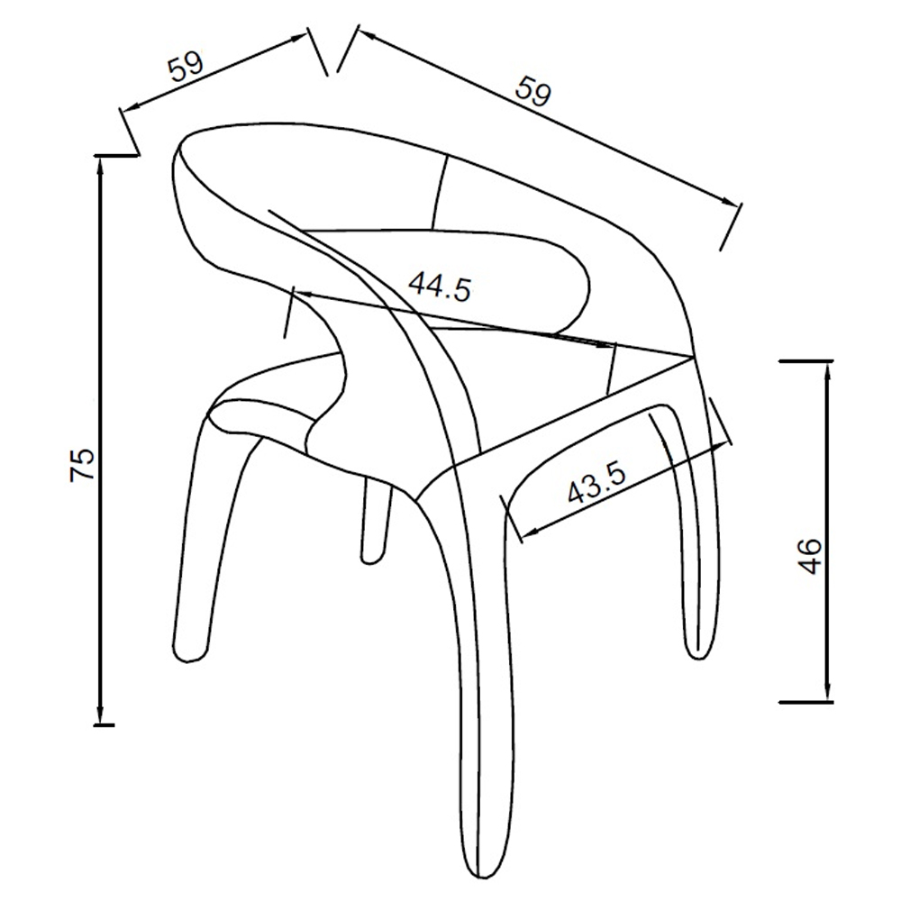 Стул обеденный бежевый из экокожи Unique Futuristic Chair в Ижевске