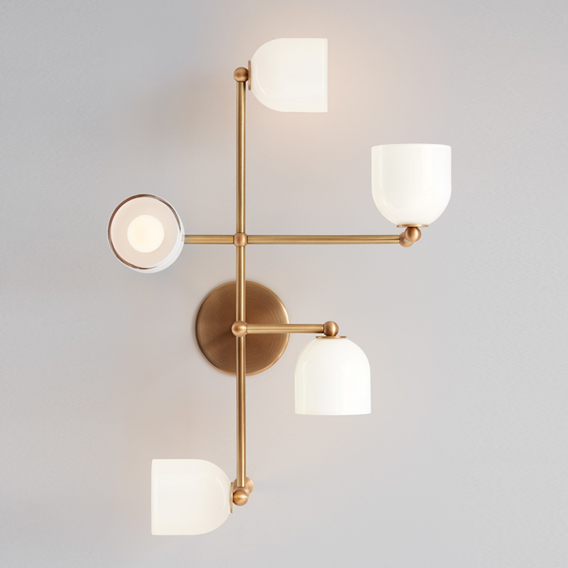 Бра Edie Sconce white Латунь Белый в Ижевске | Loft Concept 