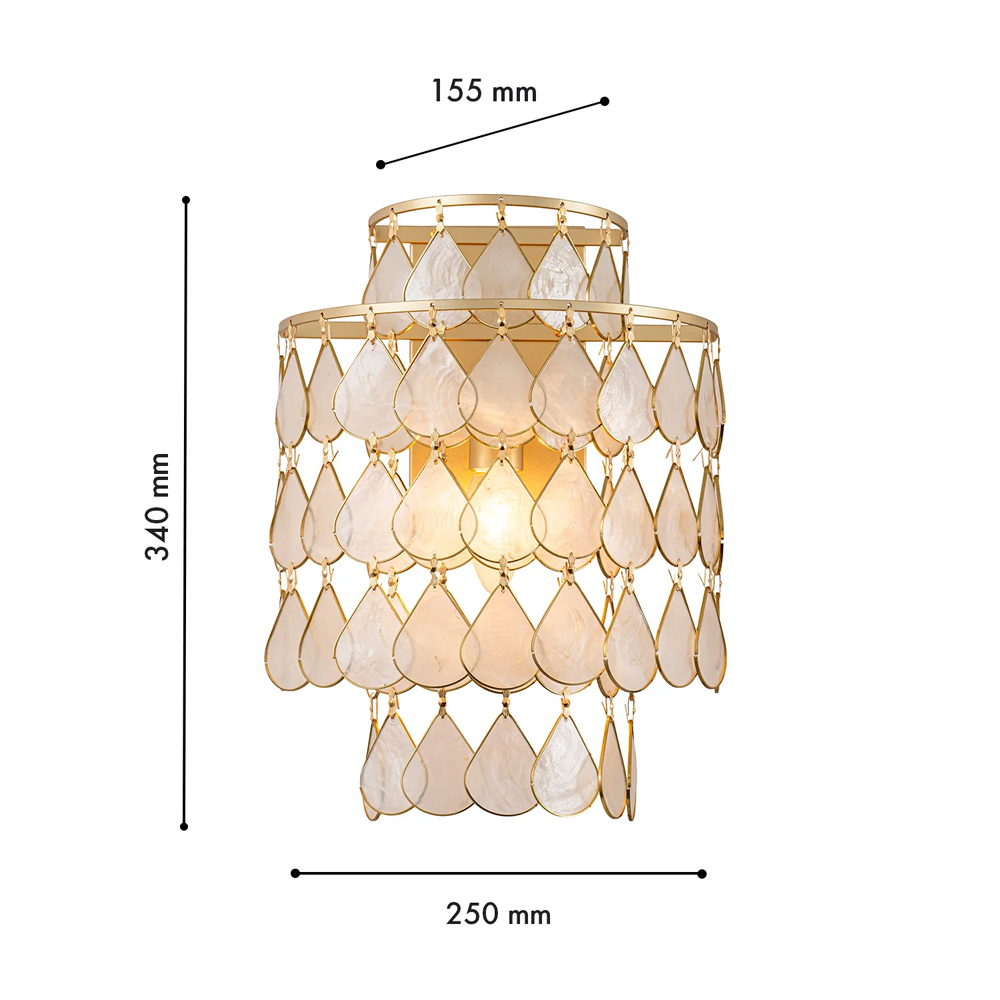 Бра с декором из натуральной морской ракушки Iridescent Light в Ижевске