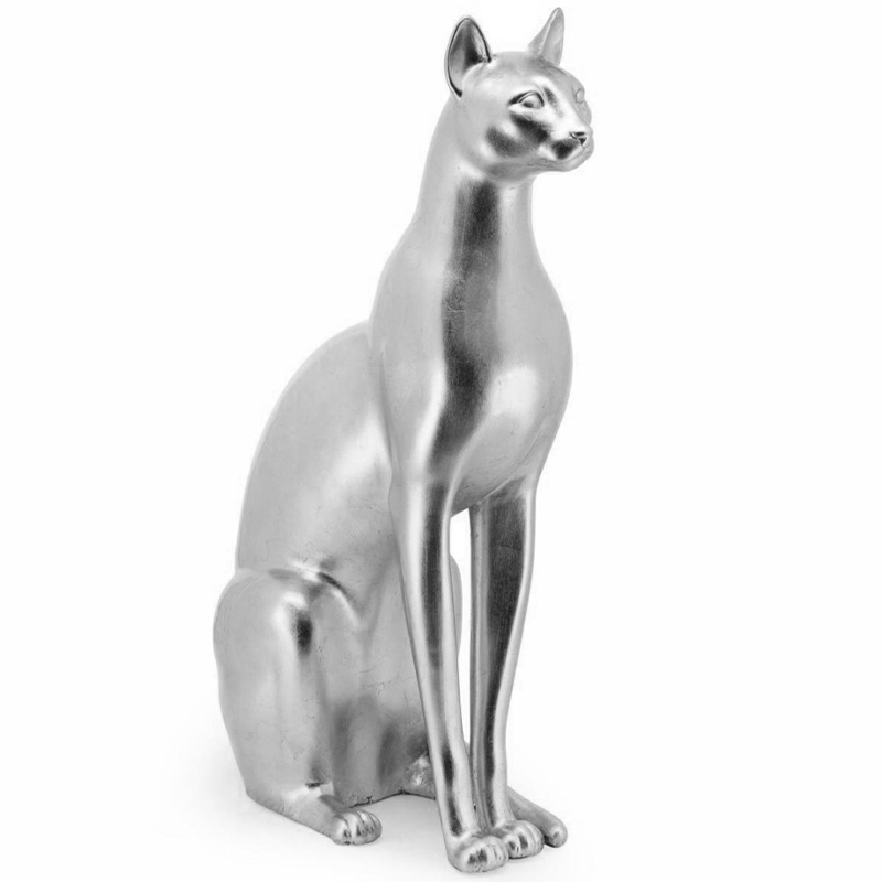 Статуэтка Abhika Egyptian Cat Silver Серебряный в Ижевске | Loft Concept 