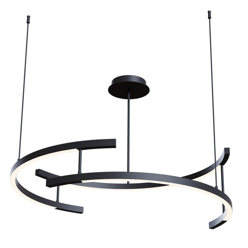 Люстра Smeragde Light Chandelier black arcs Черный в Ижевске | Loft Concept 