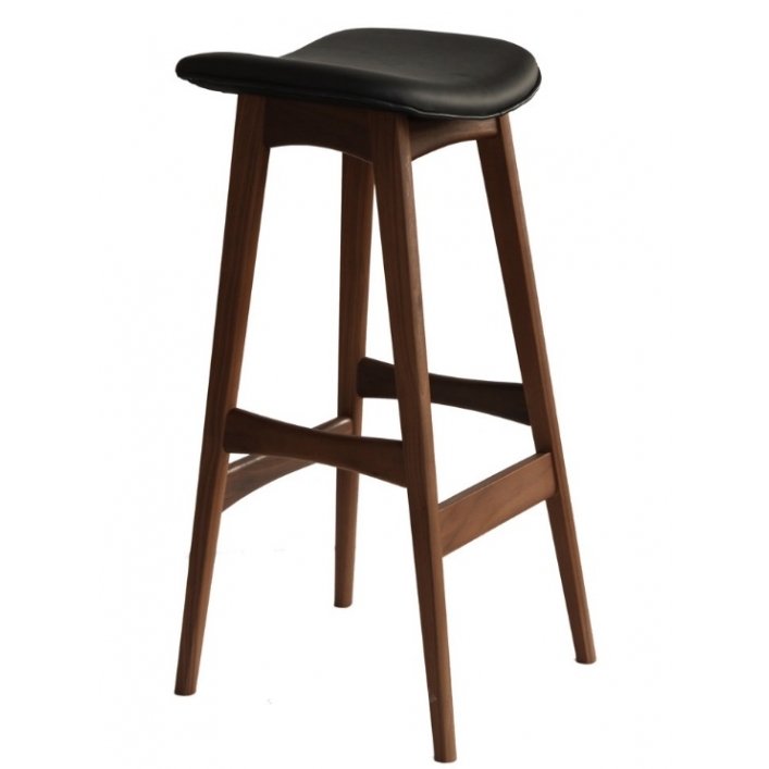 Стул Johannes Andersen Allegra Bar Stool Черный Коричневый в Ижевске | Loft Concept 