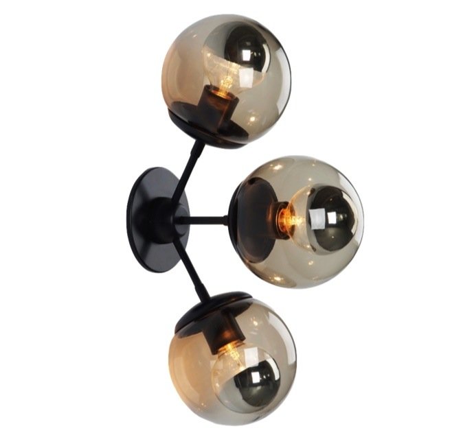 бра Modo Sconce 3 Globes Черный в Ижевске | Loft Concept 