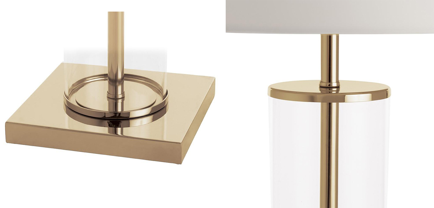 Настольная лампа Ticiana Glass Tube Table lamp gold - фото