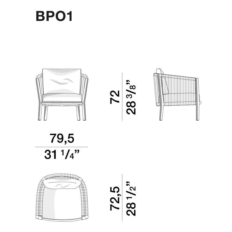 Дизайнерское уличное кресло из массива дерева с веревочной спинкой BOBOLI Armchair в Ижевске