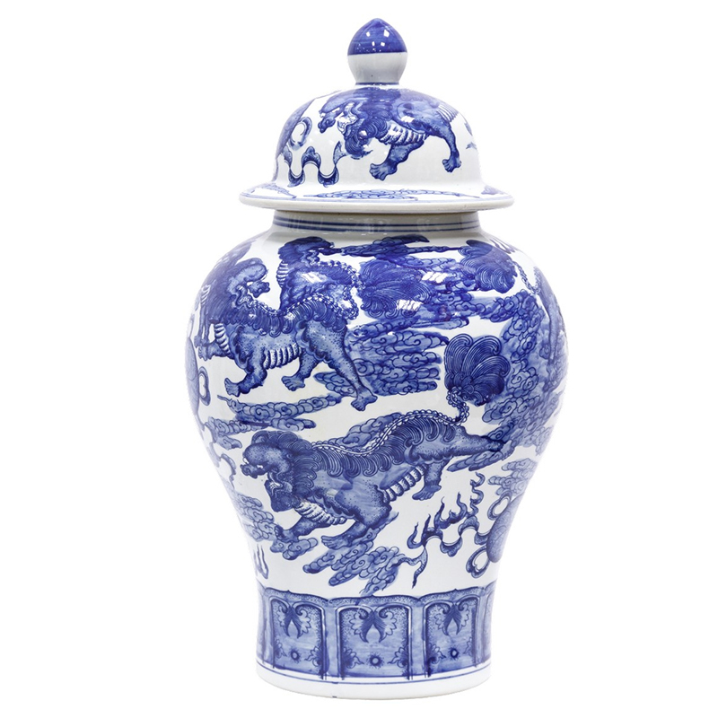 Ваза Blue White Chinese Dragon Vase Синий Белый в Ижевске | Loft Concept 