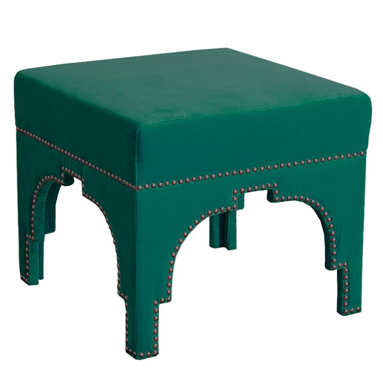 Raelynn Velvet Ottoman Изумрудный в Ижевске | Loft Concept 