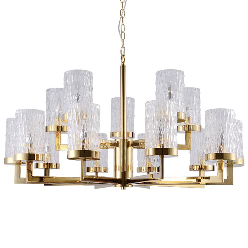 Люстра Estebe Glass Gold Chandelier 14 Золотой Прозрачный в Ижевске | Loft Concept 