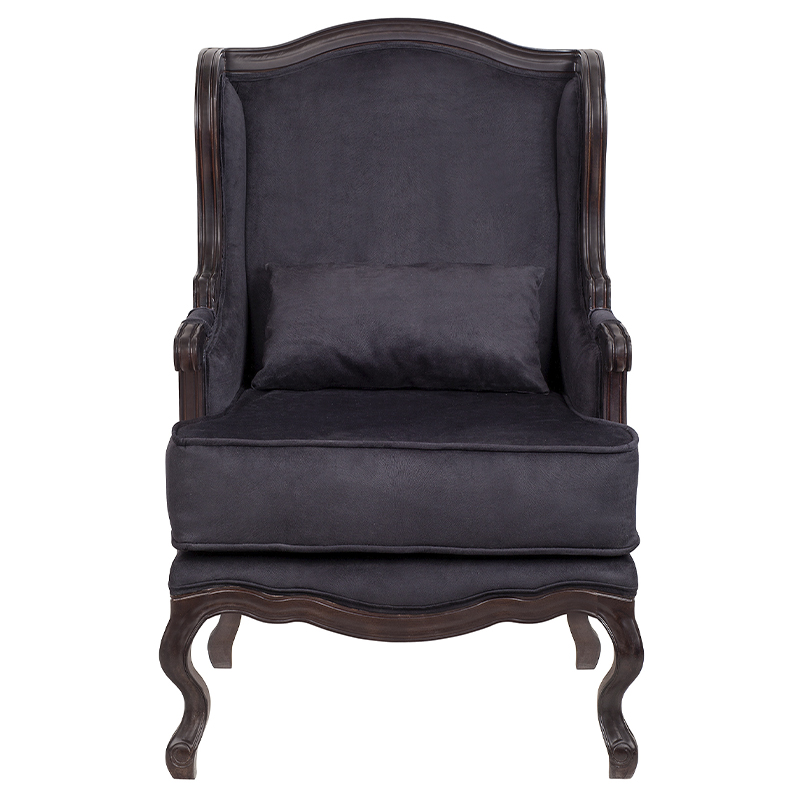 Кресло George Grand Armchair black velour Черный Коричневый в Ижевске | Loft Concept 