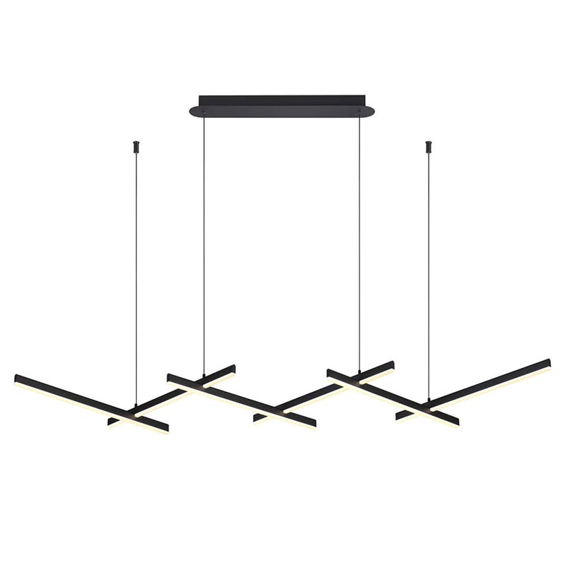 Люстра Rolf Black Lines Linear Chandelier Черный в Ижевске | Loft Concept 