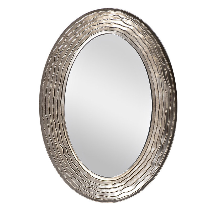 Зеркало Waves Dark Silver Oval Mirror  в Ижевске | Loft Concept 