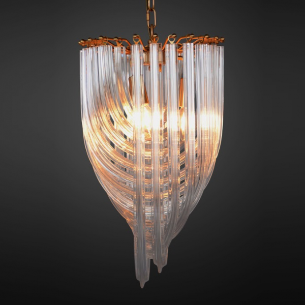 Люстра Retro Frozen Glass Chandelier 30 Champagne  в Ижевске | Loft Concept 