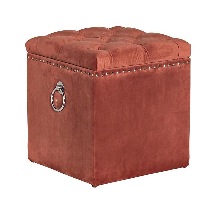 Пуф Terracotta Box Puff Терракотовый Хром в Ижевске | Loft Concept 