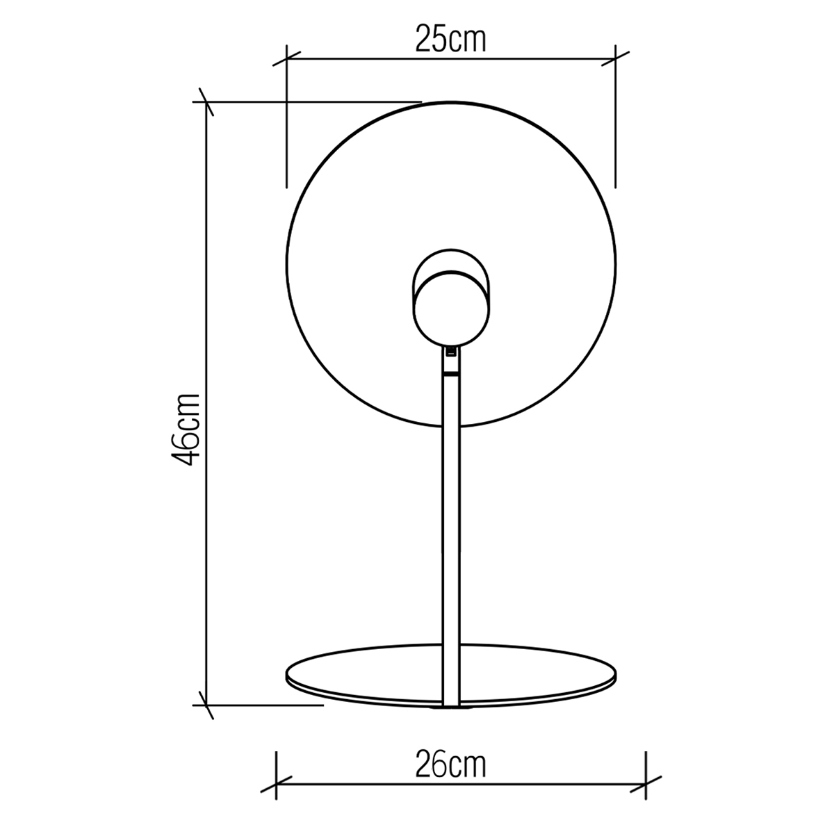 Настольная лампа с круглым деревянным отражателем и черным цилиндрическим плафоном Accord Lighting в Ижевске