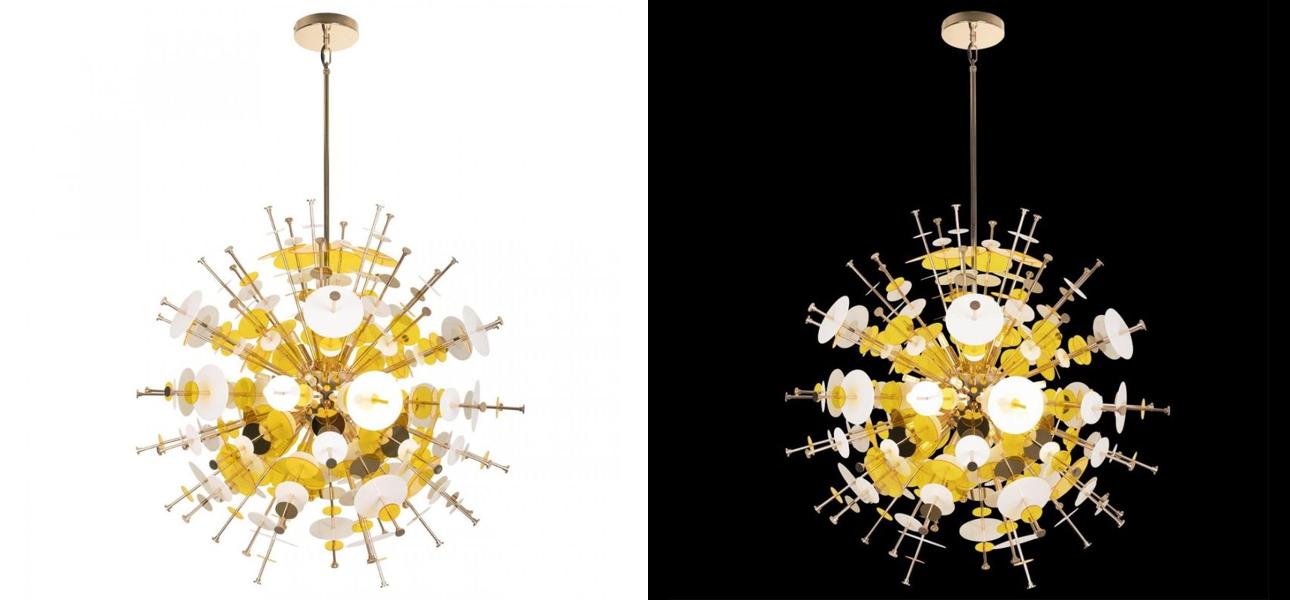 Люстра Dandelion Yellow диаметр 78 - фото №1