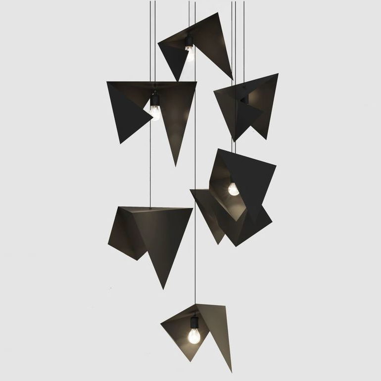 Люстра Chandelier BIRD 7 black LGH0731 Черный матовый в Ижевске | Loft Concept 