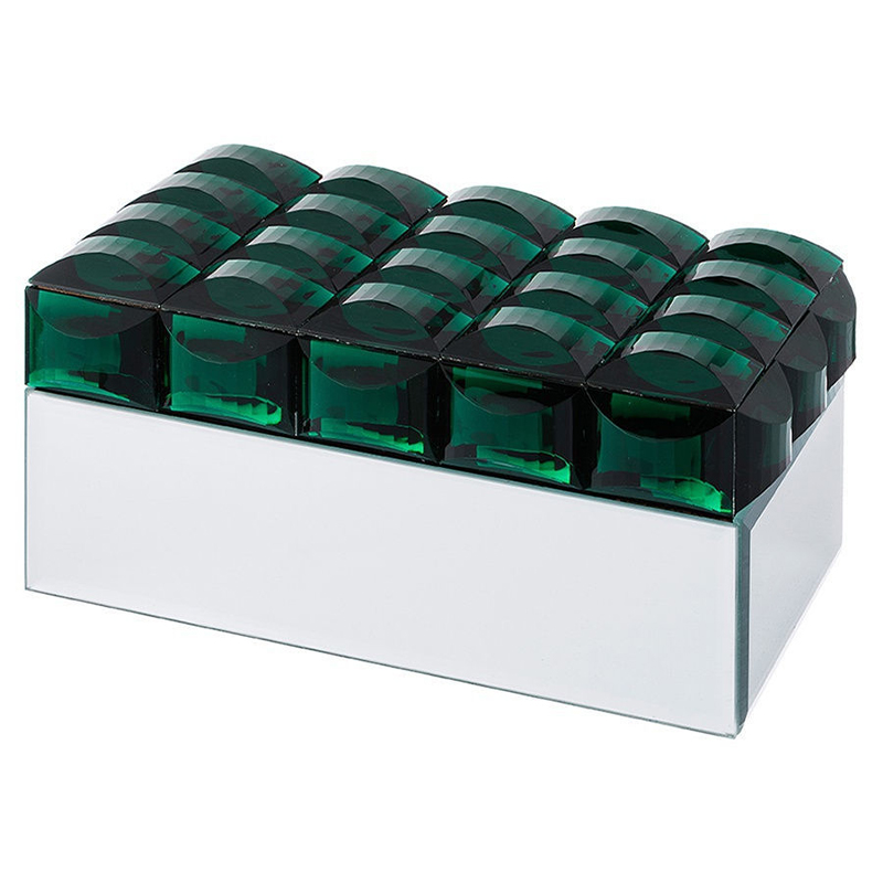 Шкатулка Glass Emerald Mirror Box Изумрудный Зеркало Шкатулка Glass Emerald Mirror Box Изумрудный Зеркало в Ижевске | Loft Concept