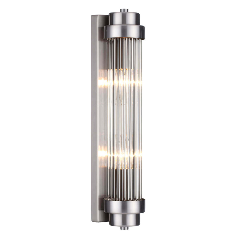 Бра Dirck Glass TUBE Sconce Nickel Никель в Ижевске | Loft Concept 