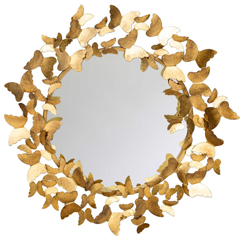 Зеркало Butterflies Circle Gold Mirror  в Ижевске | Loft Concept 