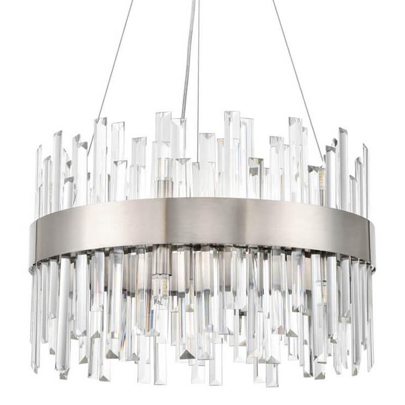 Люстра Cramer Chandelier 50 satin nickel Прозрачный (Transparent) Никель Сатин в Ижевске | Loft Concept 