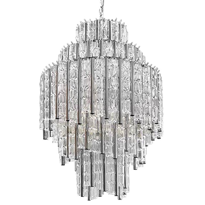 Люстра Chandelier Gigi M Прозрачное Стекло Хром в Ижевске | Loft Concept 