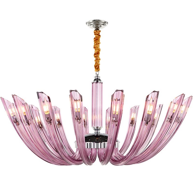 Люстра Pink Rays Chandelier Розовый Хром в Ижевске | Loft Concept 