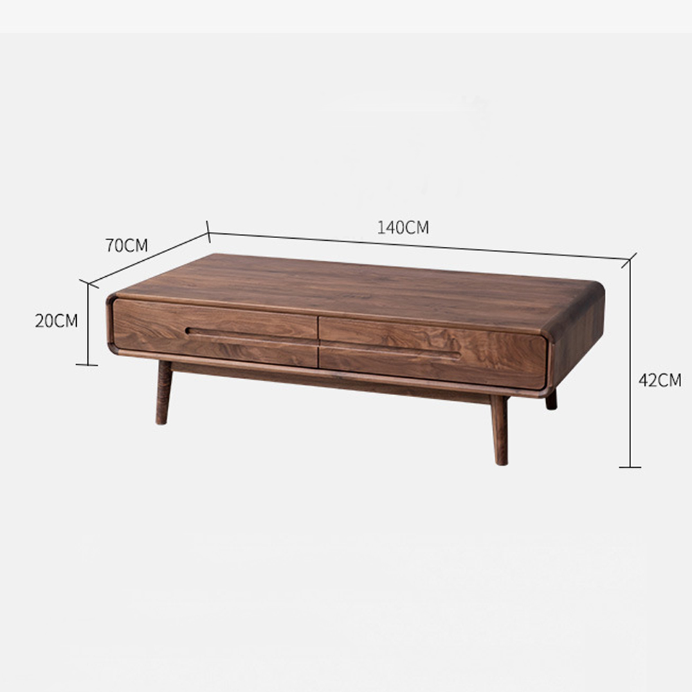 Кофейный стол из массива дерева с выдвижными ящиками Coffee Walnut Table в Ижевске