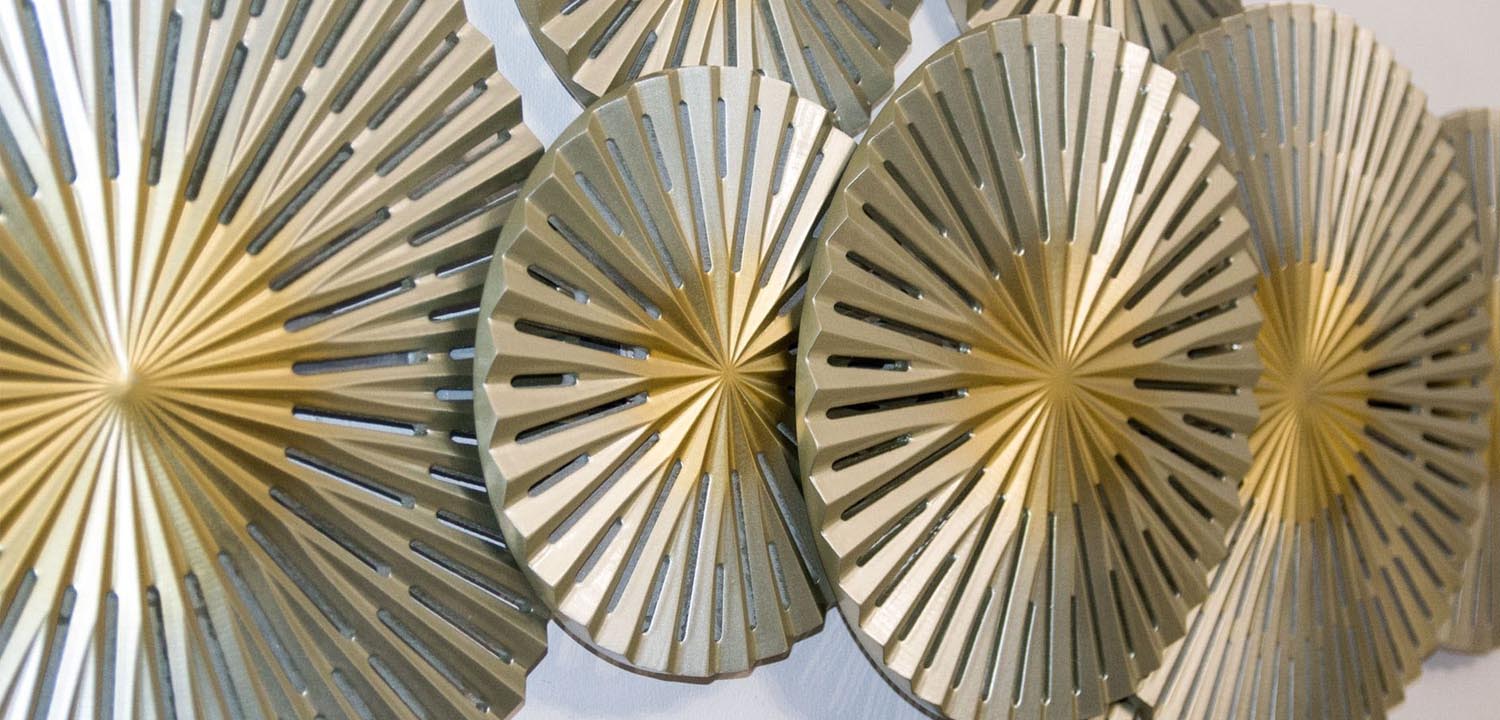 Арт-объект Apollo Gold and Silver Wall Plaque Disc gap 9 - фото