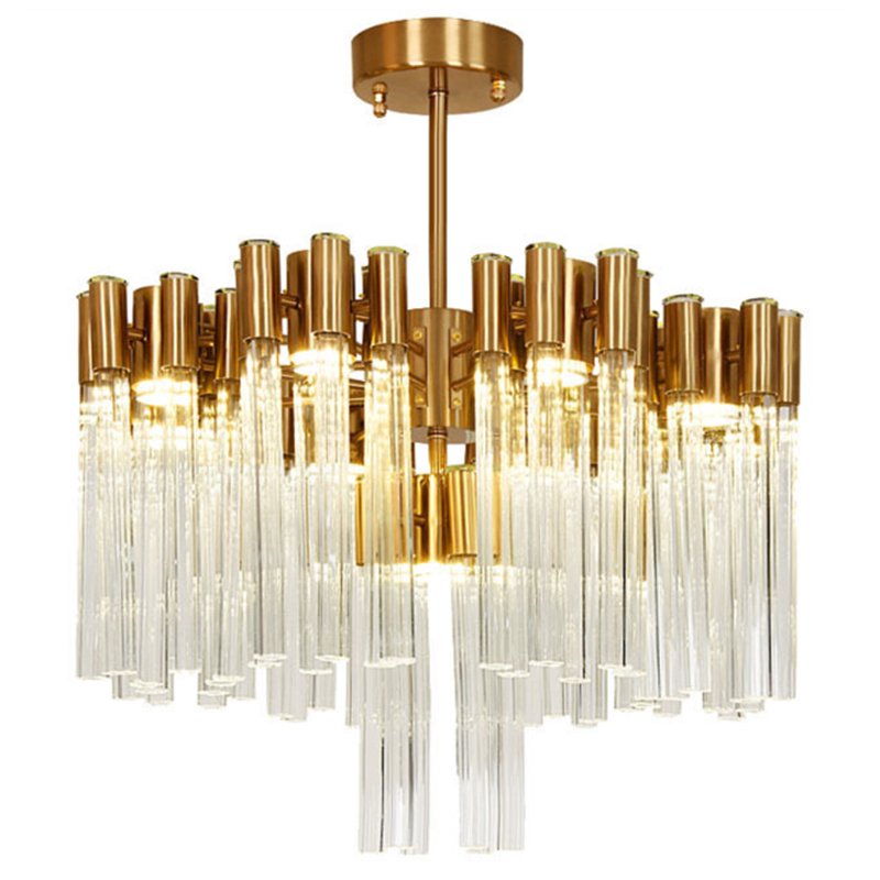 Люстра Contemporary chandelier crystal brass 65 Глянцевое золото Прозрачное Стекло в Ижевске | Loft Concept 