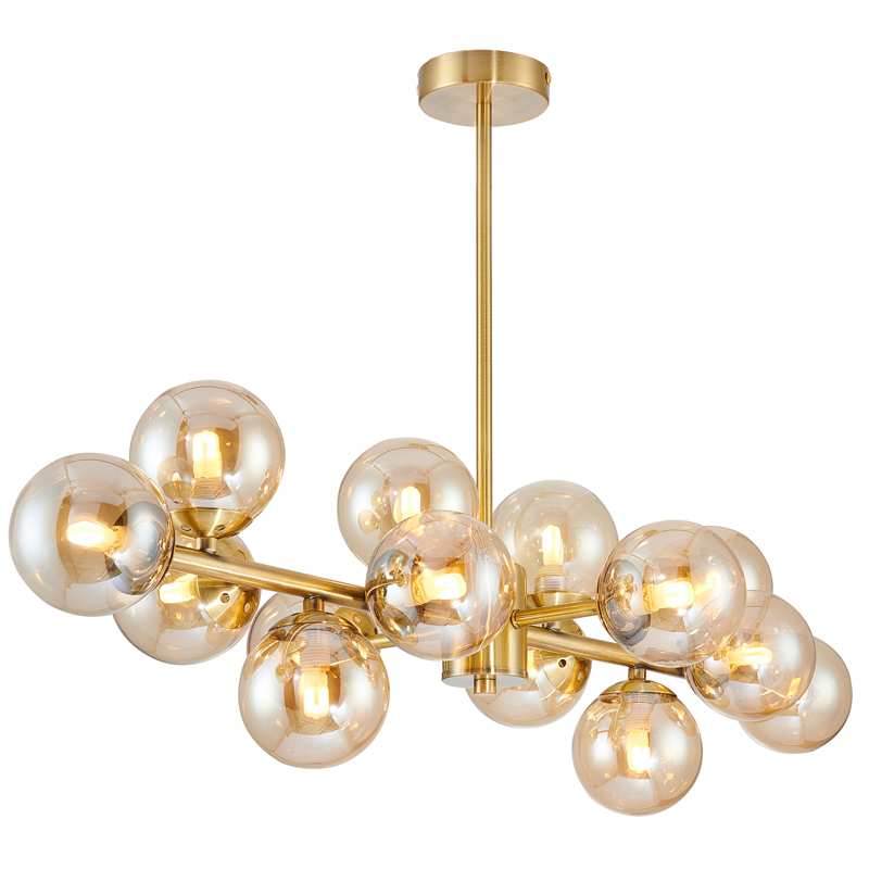 Люстра Berries Chandelier amber 14 Латунь Янтарь (Amber) в Ижевске | Loft Concept 