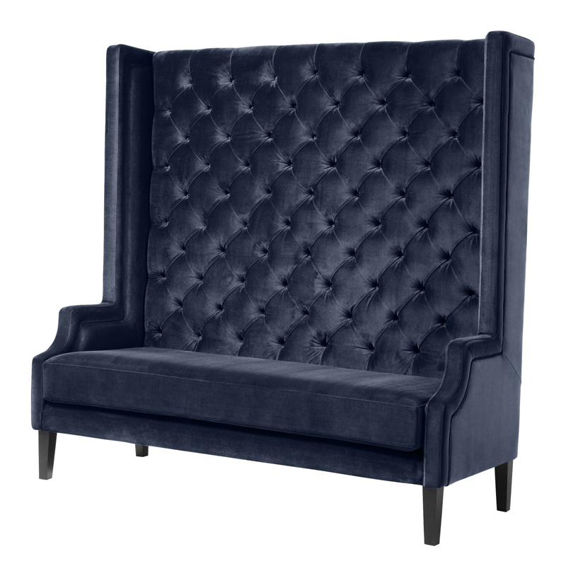 Диван Eichholtz Sofa Spectator midnight blue Синий Черный в Ижевске | Loft Concept 