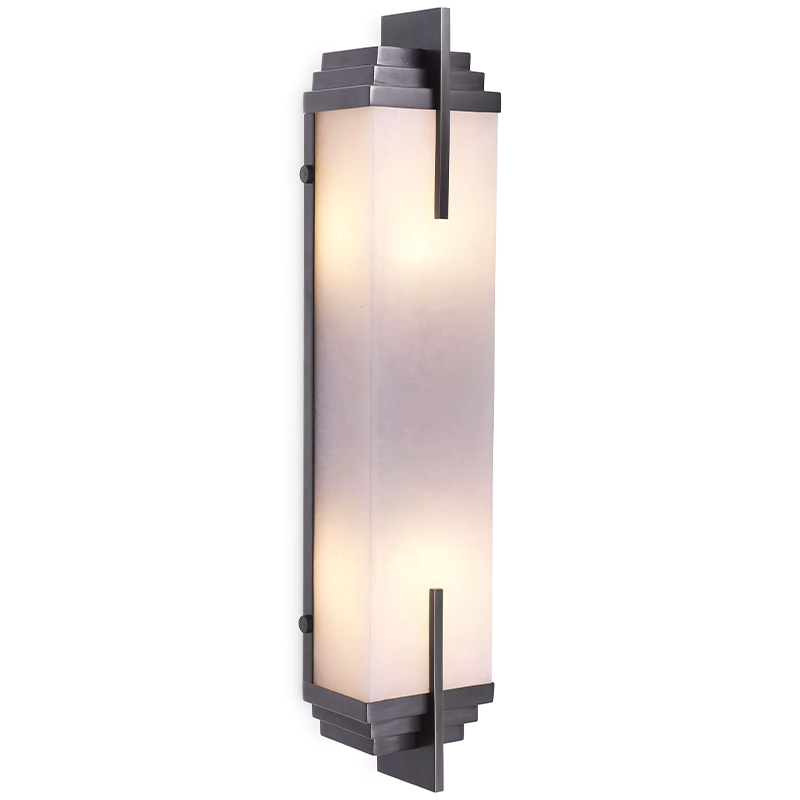 Бра Eichholtz Wall Lamp Harman Bronze Темная бронза Белое матовое стекло в Ижевске | Loft Concept 