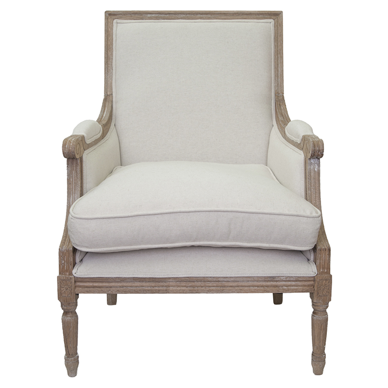 Кресло William Classical Armchair beige flax Бежевый Коричневый в Ижевске | Loft Concept 