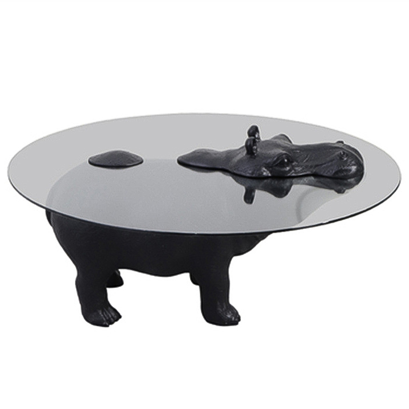 Кофейный Стол Бегемот Hippo Stands Coffee Table Черный Прозрачное Стекло в Ижевске | Loft Concept 